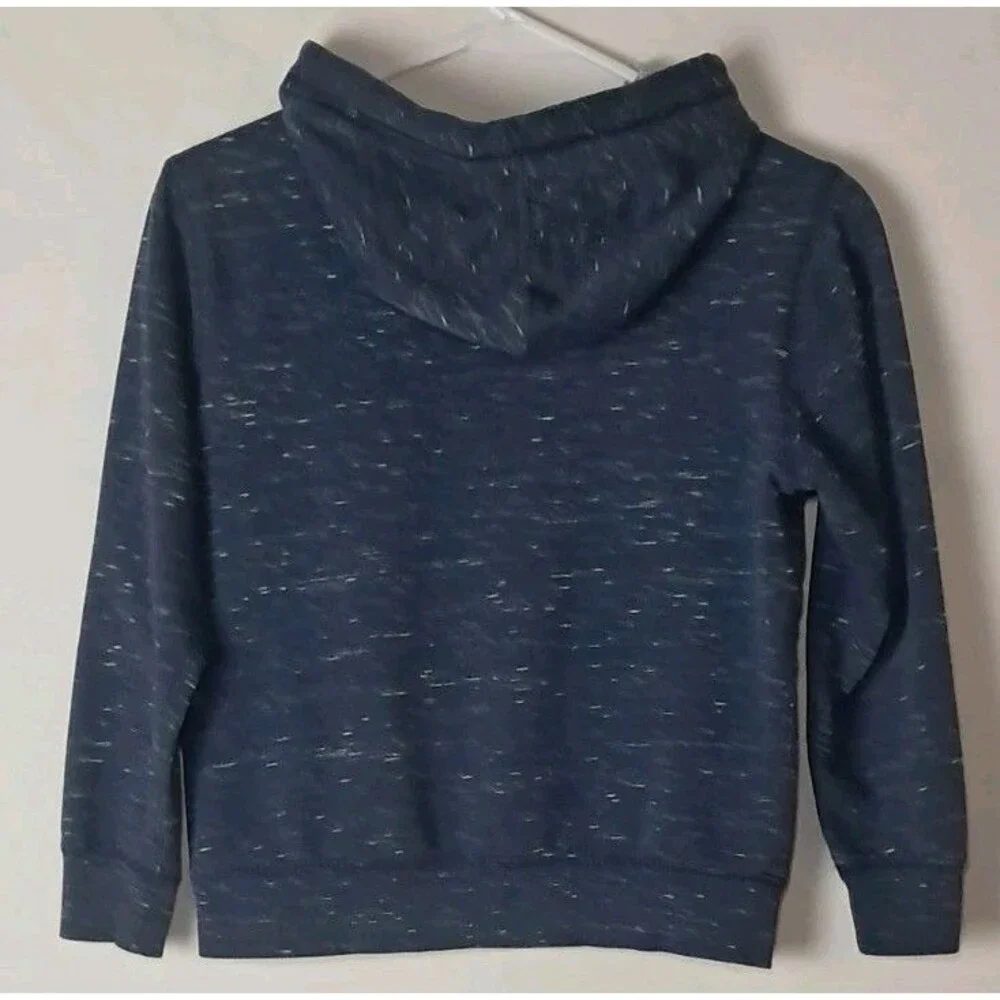 Gymboree Boys M 7-8 Heather Blue Hooded Sweatshirt